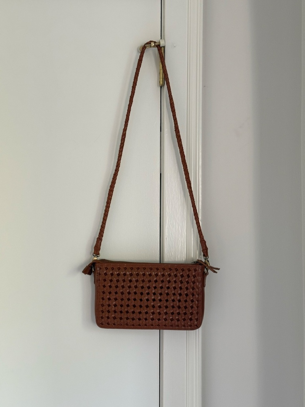 Bembien Nora Crossbody Woven Leather Purse in Sienna - Picture 9 of 13